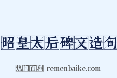 昭皇太后碑文造句是什么意思的图片